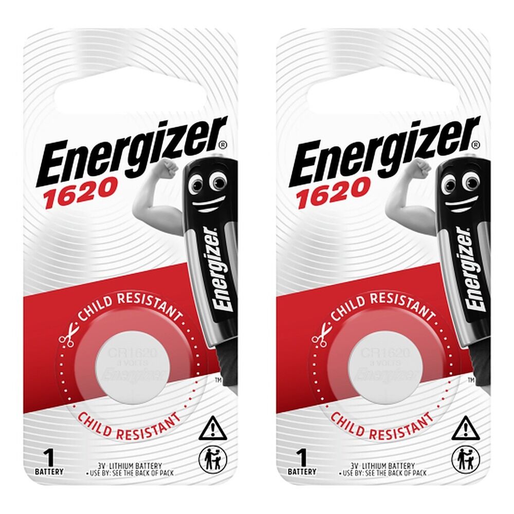 Energizer 1620 Lithium Coin Battery Pack of 2
