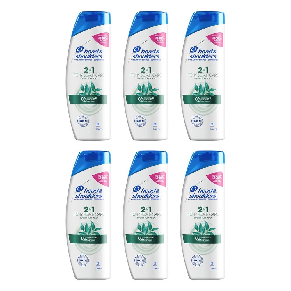 Head & Shoulders Itchy Scalp Care 2in1 Shampoo & Conditioner 350mL Pack of 6