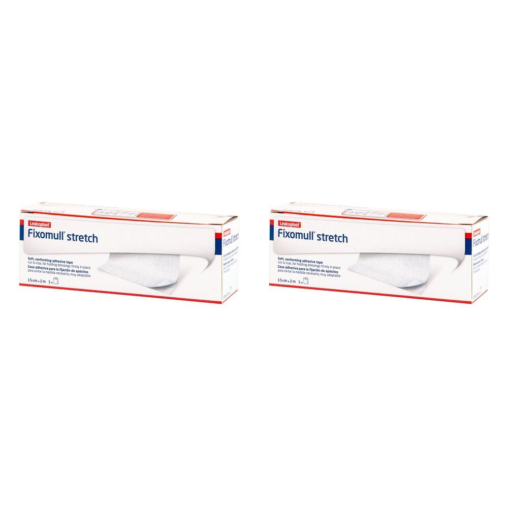 Fixomull Stretch Wide Area Fixation 15cmx2m Pack of 2