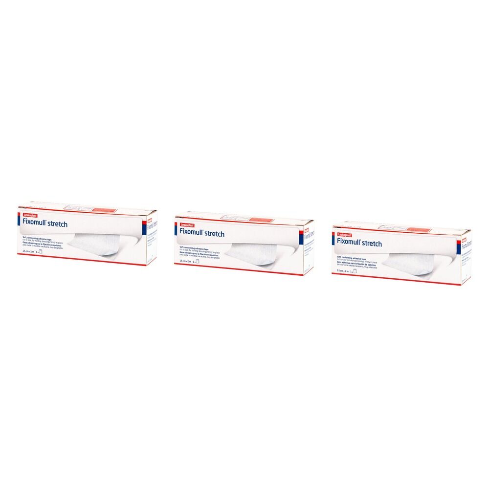 Fixomull Stretch Wide Area Fixation 15cmx2m Pack of 3