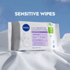 NIVEA 3-in-1 Sensitive Biodegradable Cleansing 25 Wipes