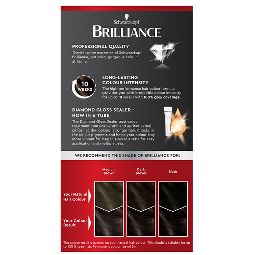 Schwarzkopf Brilliance Permanent Colour 88 Dark Brown Allure