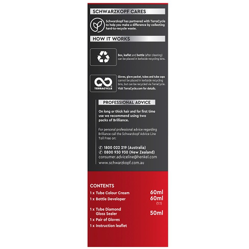 Schwarzkopf Brilliance Permanent Colour L43 Smouldering Red