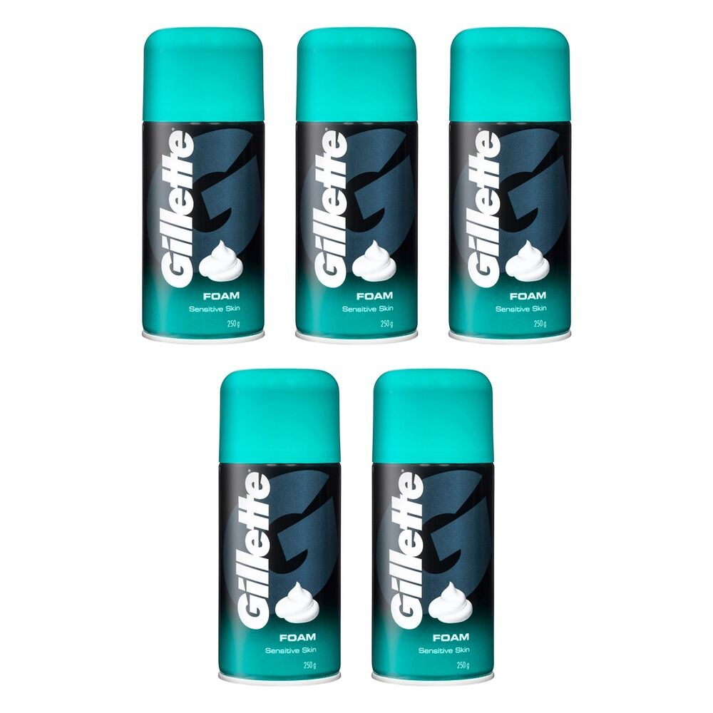 Gillette Shaving Foam Sensitive Skin 250g Pack of 5
