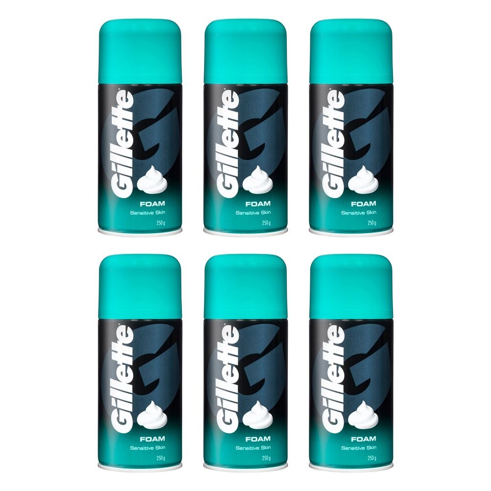 Gillette Shaving Foam Sensitive Skin 250g Pack of 6