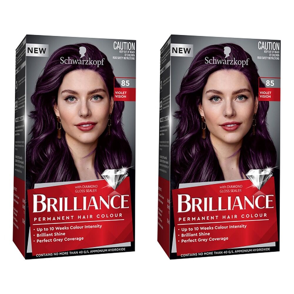 Schwarzkopf Brilliance Permanent Colour 85 Violet Vision Pack of 2