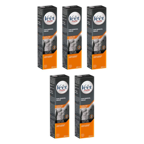 Veet Men Hair Removal Cream Normal Skin 200mL Pack of 5