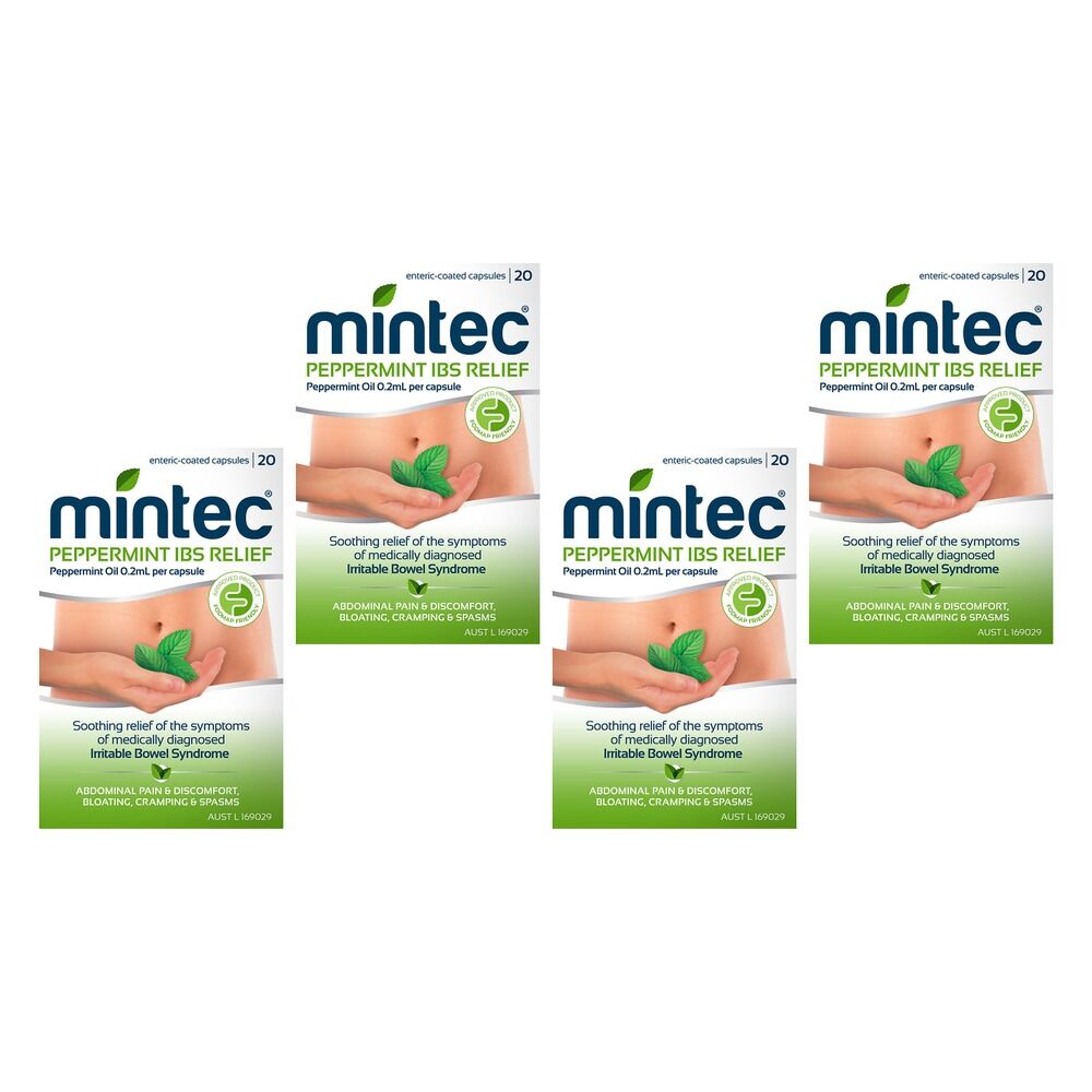 Mintec IBS Relief 20 Capsules Pack of 4