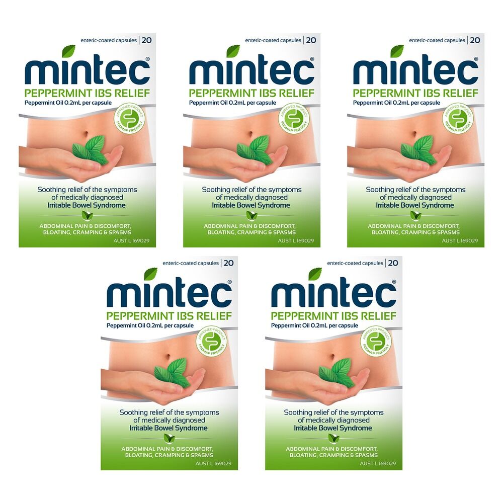 Mintec IBS Relief 20 Capsules Pack of 5