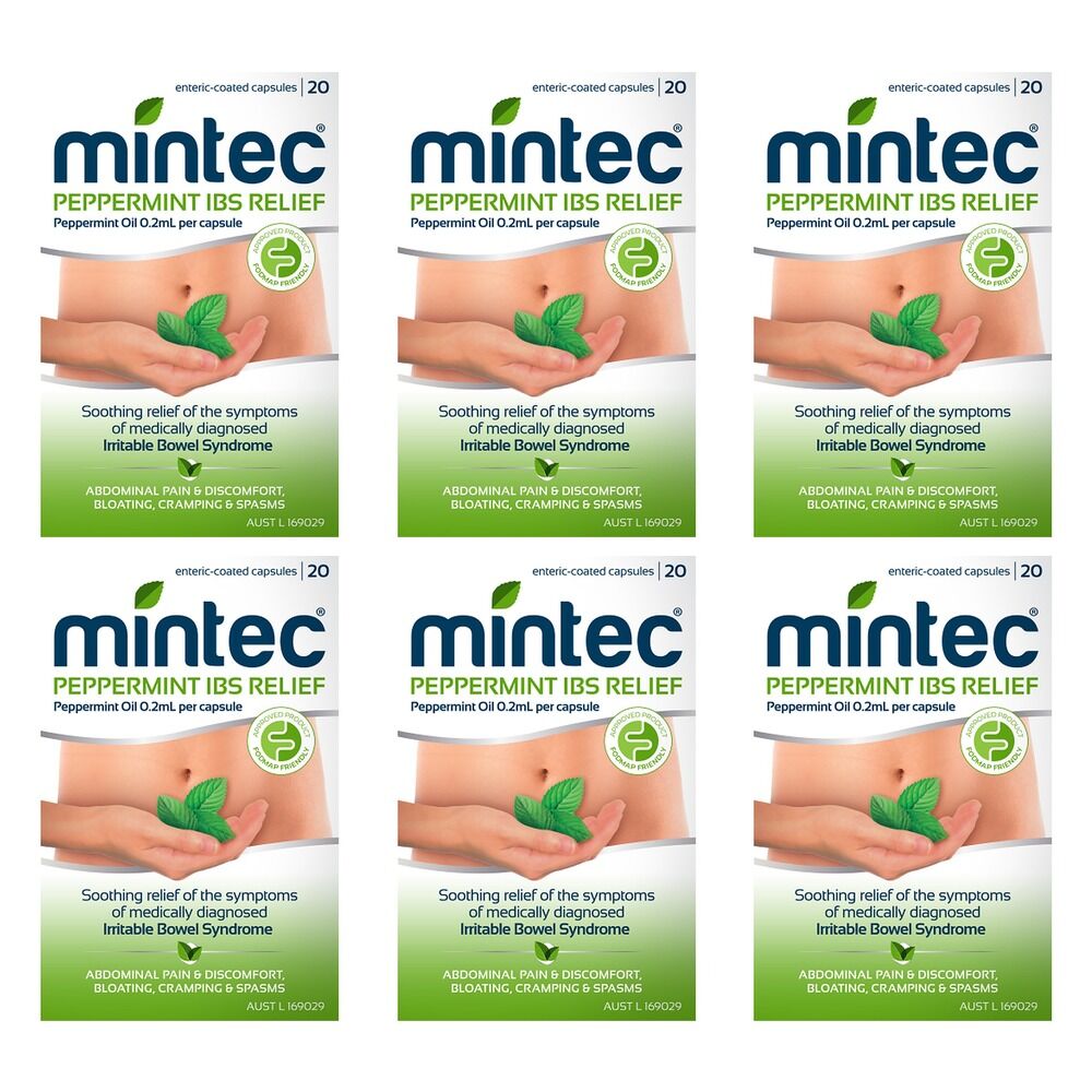 Mintec IBS Relief 20 Capsules Pack of 6