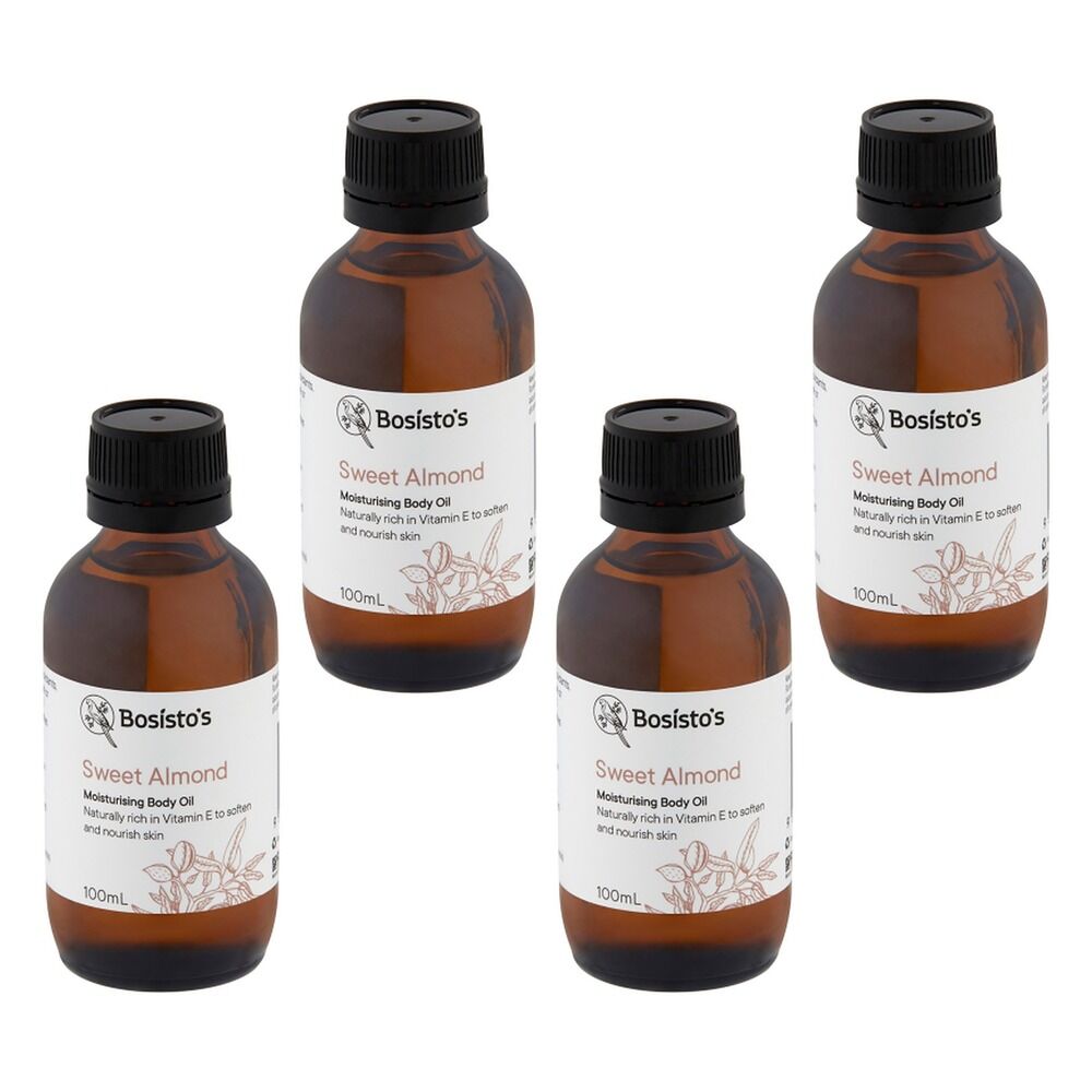 Bosisto's Sweet Almond Body Oil 100mL Pack of 4