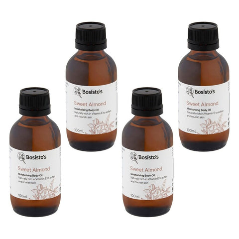 Bosisto's Sweet Almond Body Oil 100mL Pack of 4