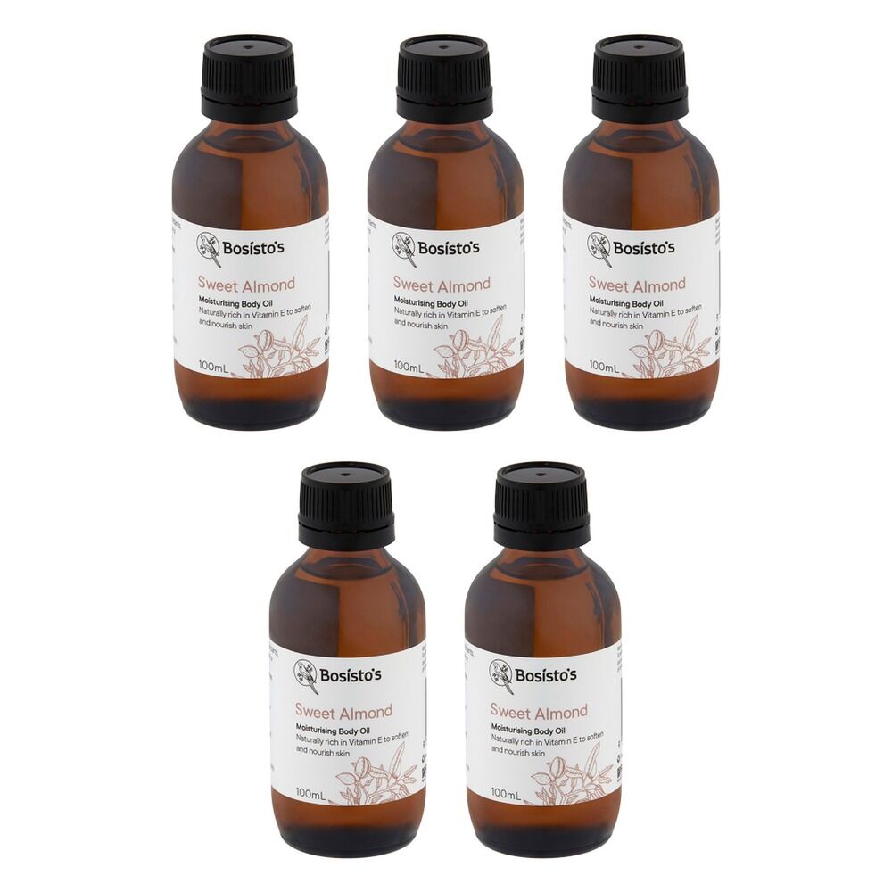Bosisto's Sweet Almond Body Oil 100mL Pack of 5