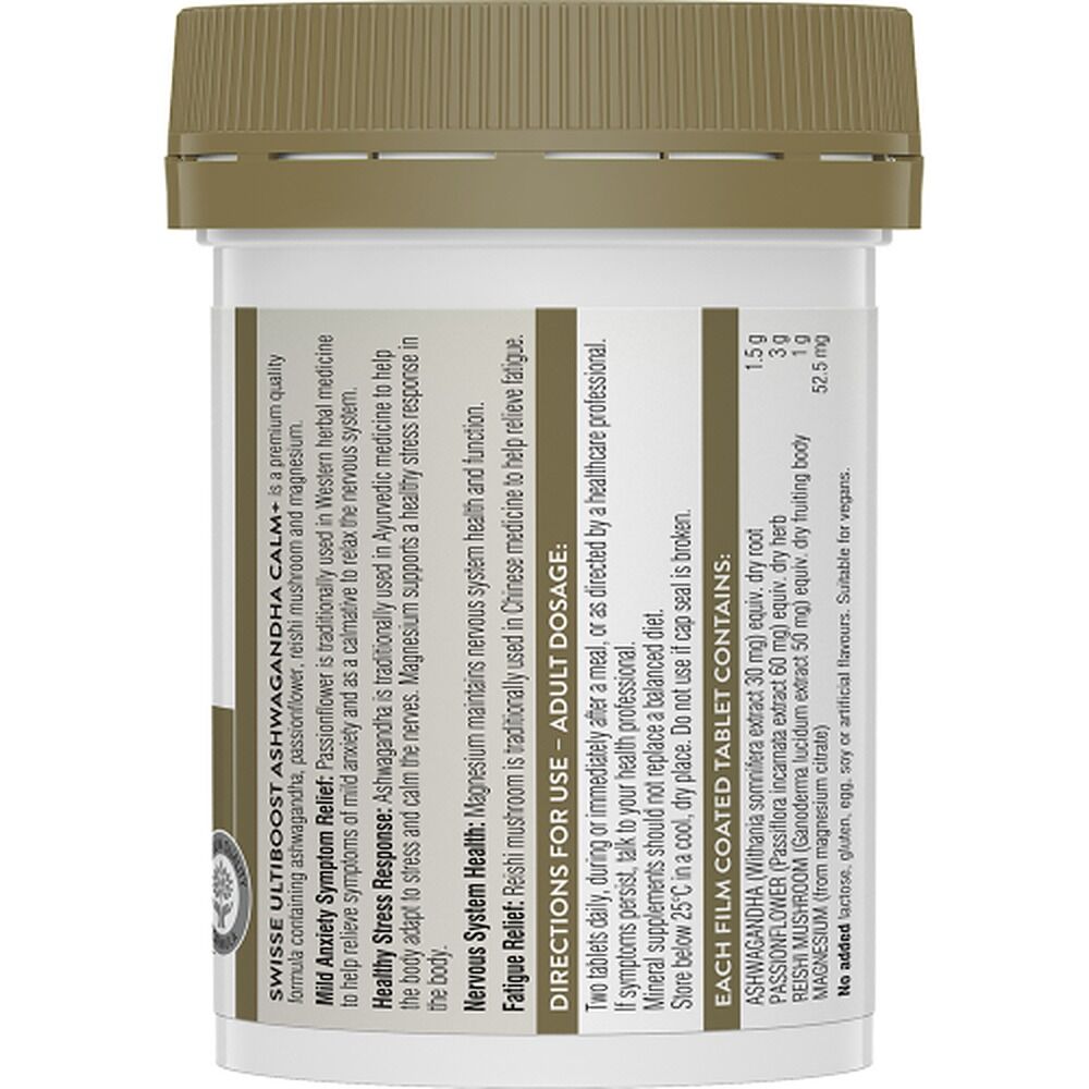 Swisse Ultiboost Ashwagandha Calm+ 60 Tablets