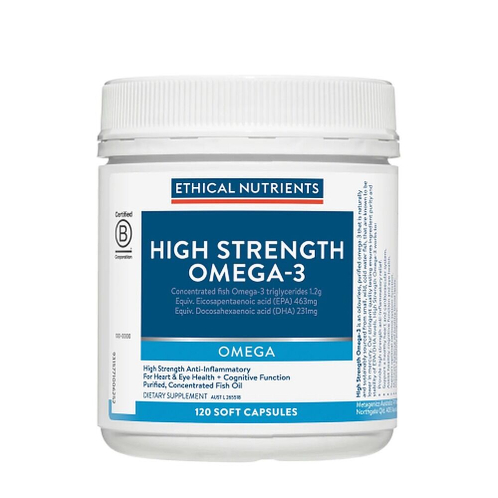 Ethical Nutrients High Strength Omega-3 Fruit Punch 120 Capsules