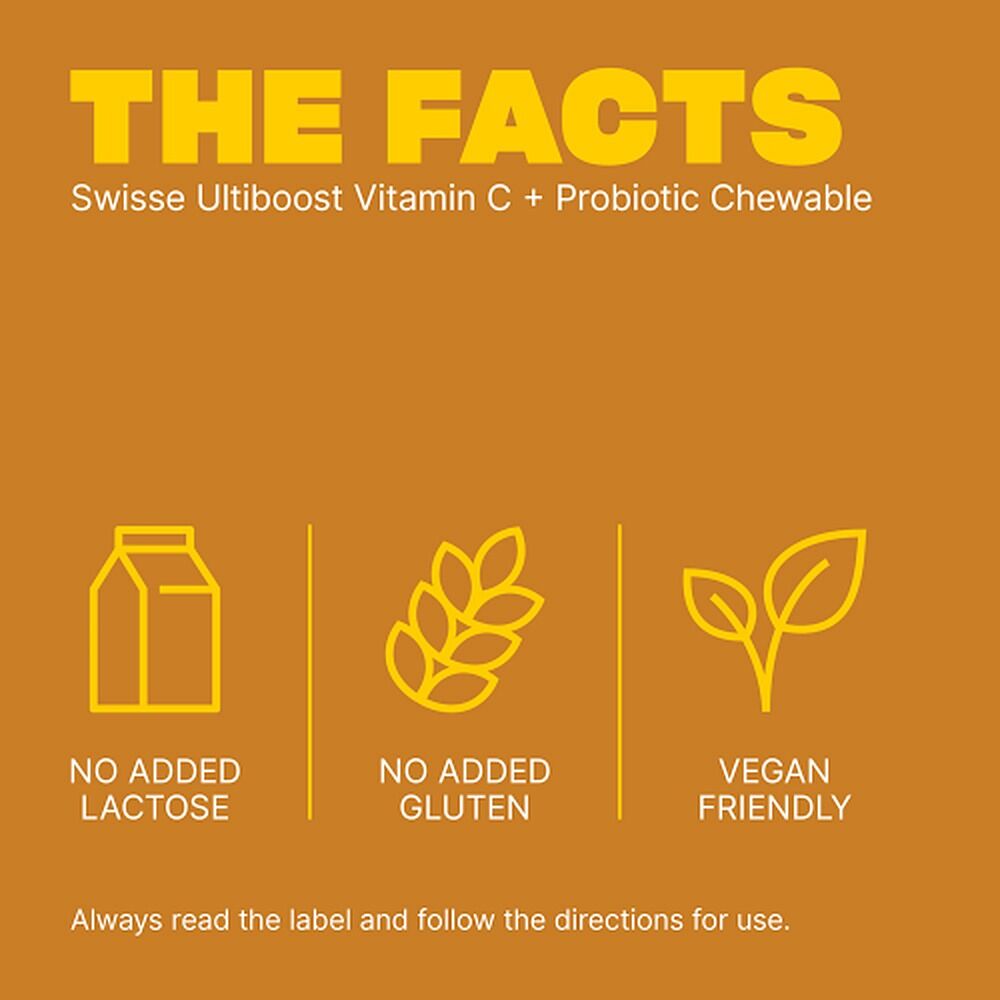 Swisse Ultiboost Vitamin C + Probiotic Chewable 60 Tablets