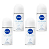 NIVEA Pure Invisible 72H Anti-Perspirant 50mL Pack of 4