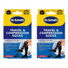 Scholl Flight Compression Socks Black W8-11 M6-9 Pack of 2