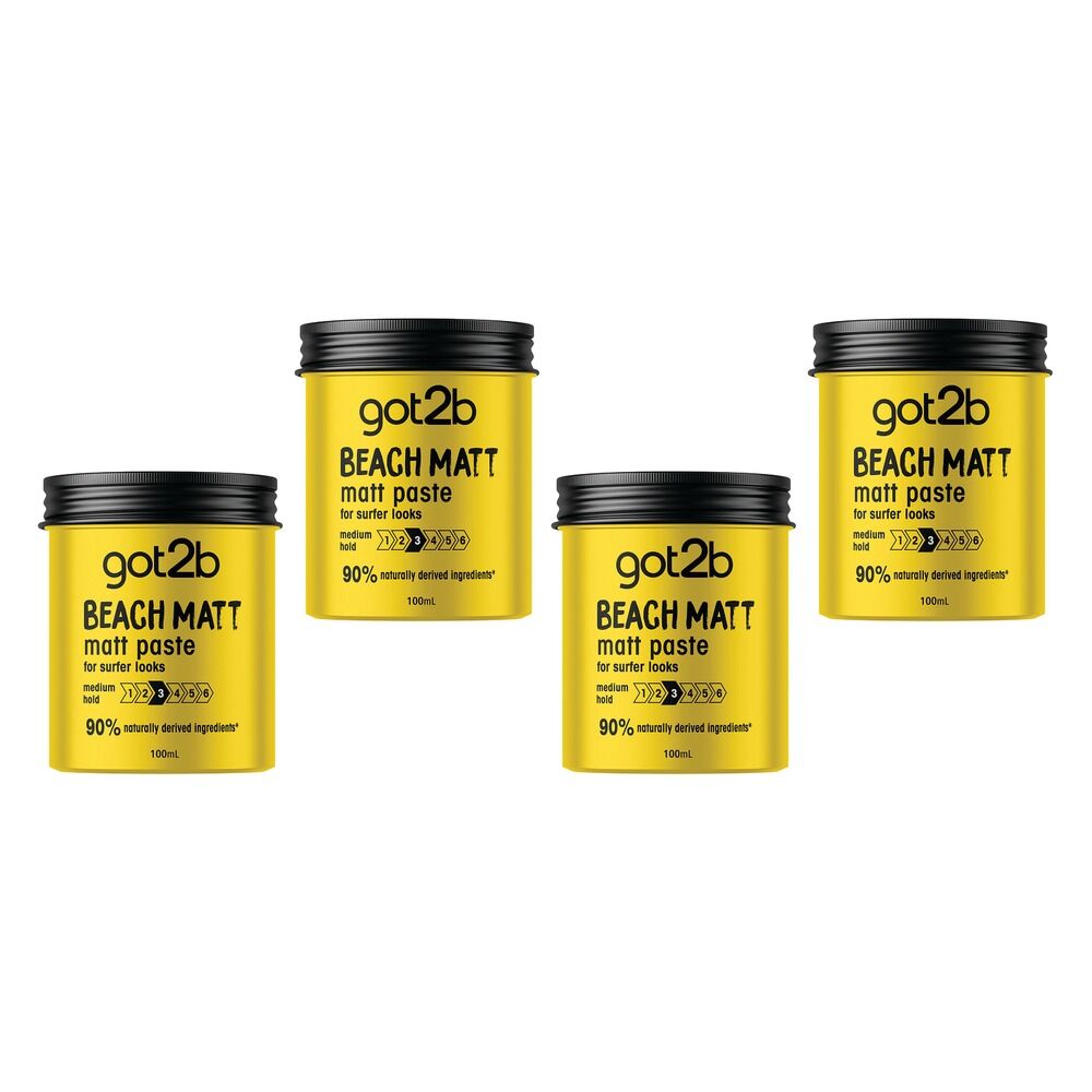 Got2B Beach Matt Paste Medium Hold 100mL Pack of 4
