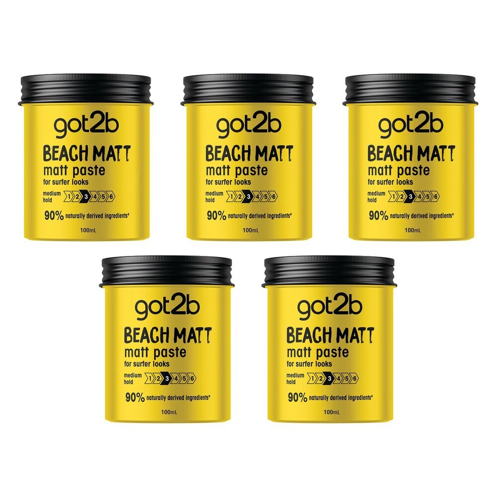 Got2B Beach Matt Paste Medium Hold 100mL Pack of 5