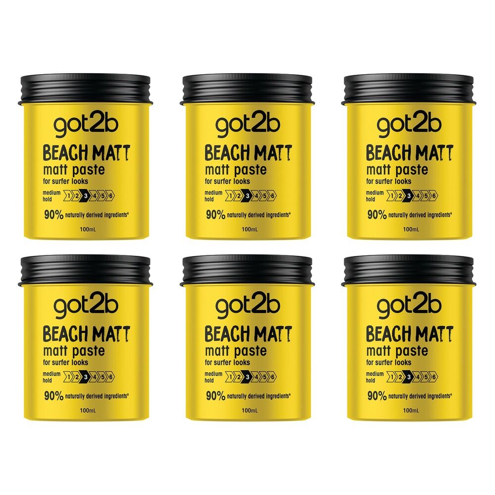 Got2B Beach Matt Paste Medium Hold 100mL Pack of 6