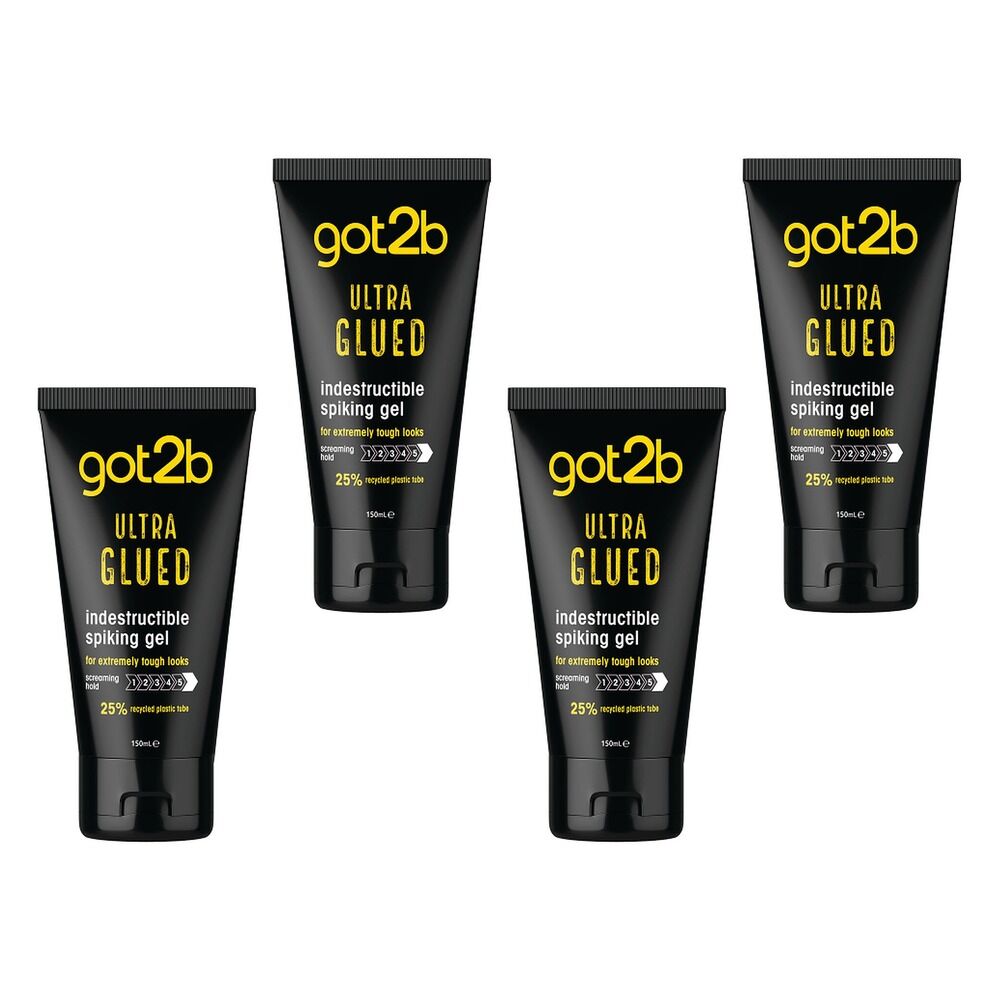 Got2B Ultra Glued Indestructible Styling Gel 150mL Pack of 4