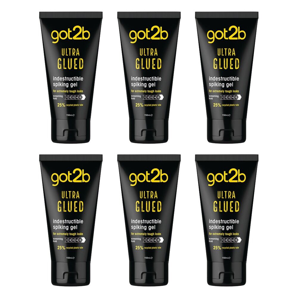 Got2B Ultra Glued Indestructible Styling Gel 150mL Pack of 6
