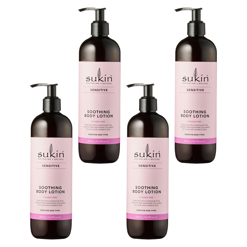 Sukin Sensitive Soothing Body Lotion 500mL Pack of 4