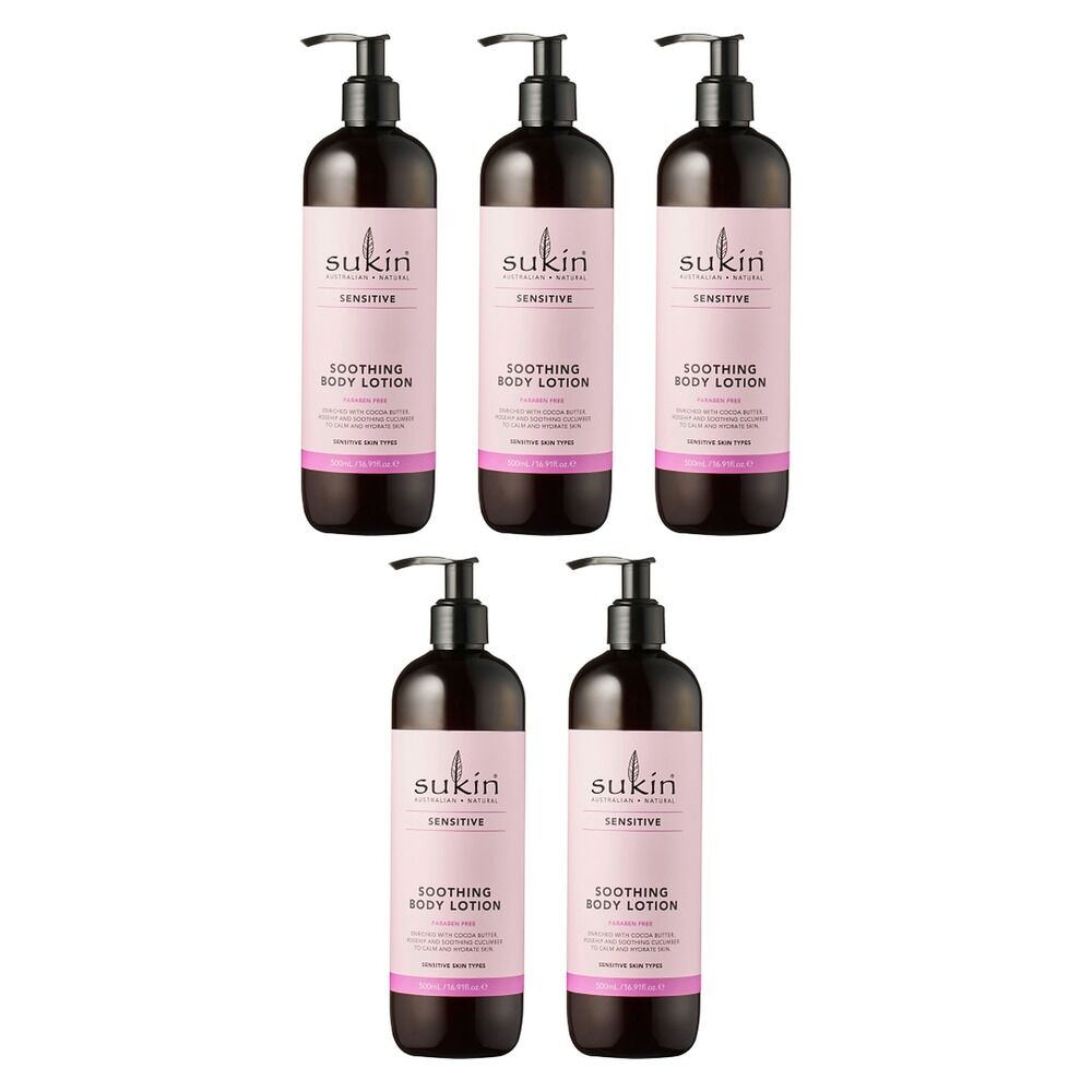 Sukin Sensitive Soothing Body Lotion 500mL Pack of 5