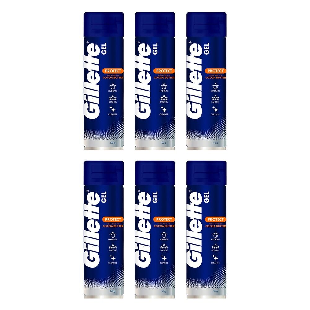 Gillette Refreshing Breeze Shave Gel 195g Pack of 6