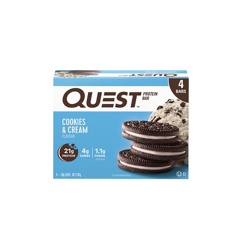 Quest Bar Cookies & Cream 60g 4 Pack