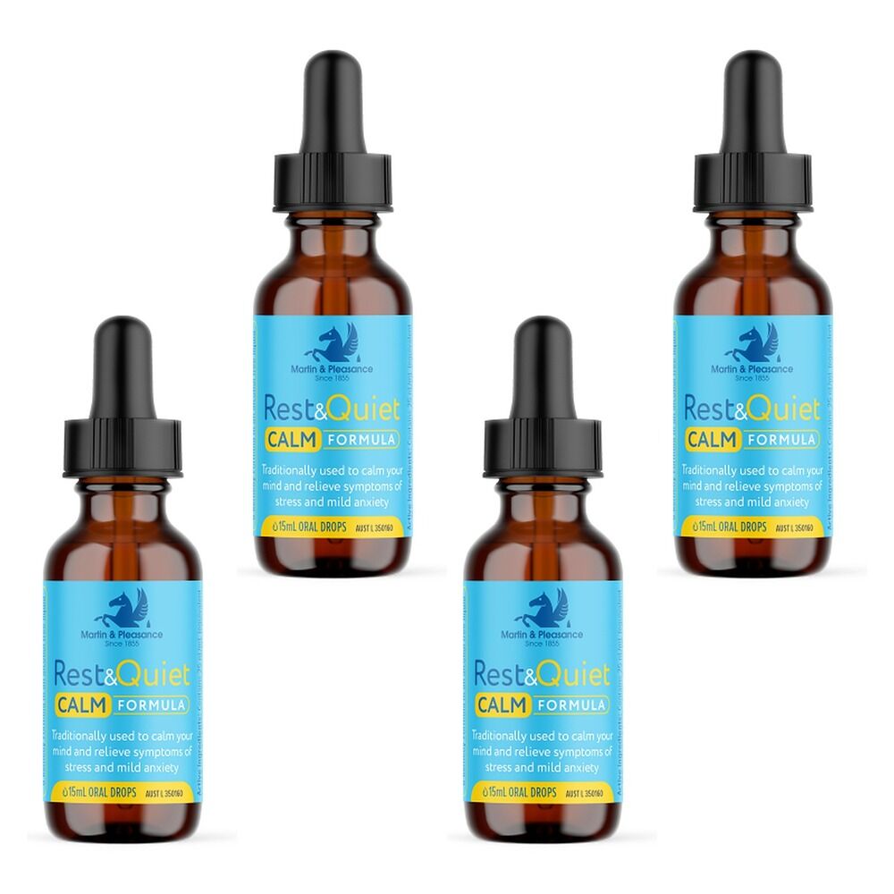 RestQ Calm Formula Bach Flower Oral Drops 15mL Pack of 4