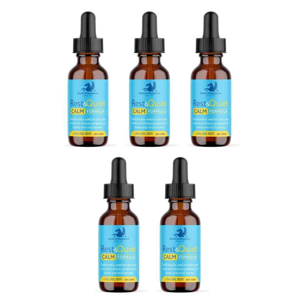RestQ Calm Formula Bach Flower Oral Drops 15mL Pack of 5