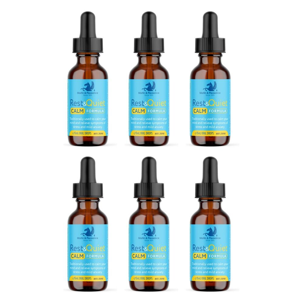 RestQ Calm Formula Bach Flower Oral Drops 15mL Pack of 6