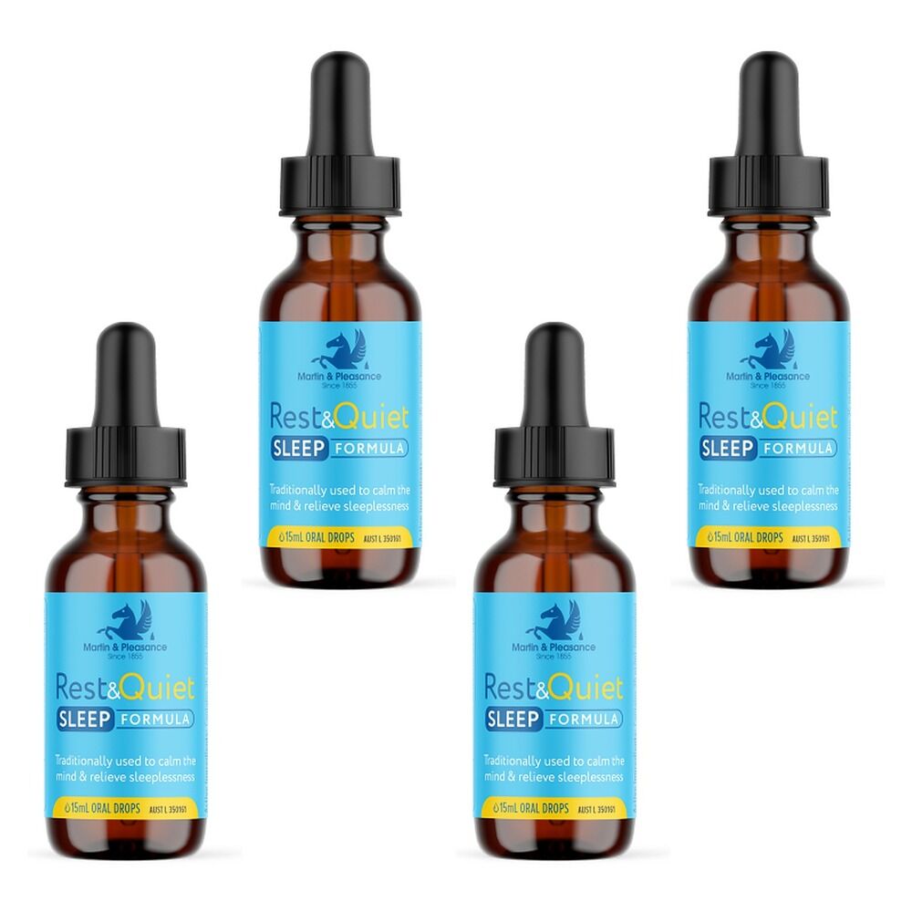 RestQ Sleep Formula Bach Flower Oral Drops 15mL Pack of 4