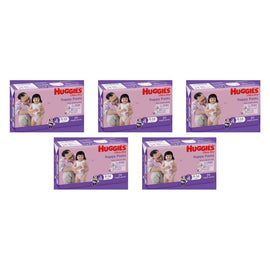Huggies Nappy Pants Toddler Girl Size 4 29 Pack x 3 Bundle of 5