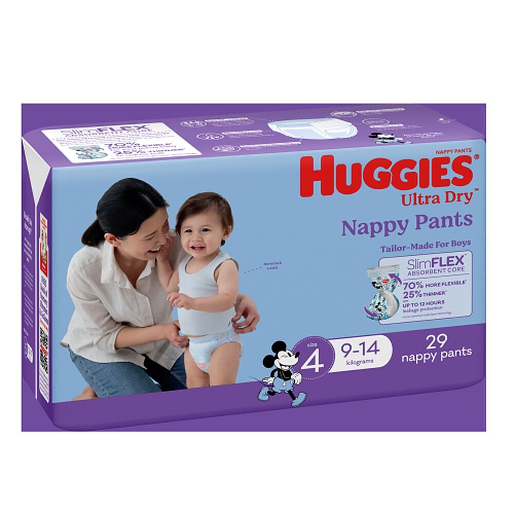 Huggies Nappy Pants Toddler Boy Size 4 29 Pack x 3