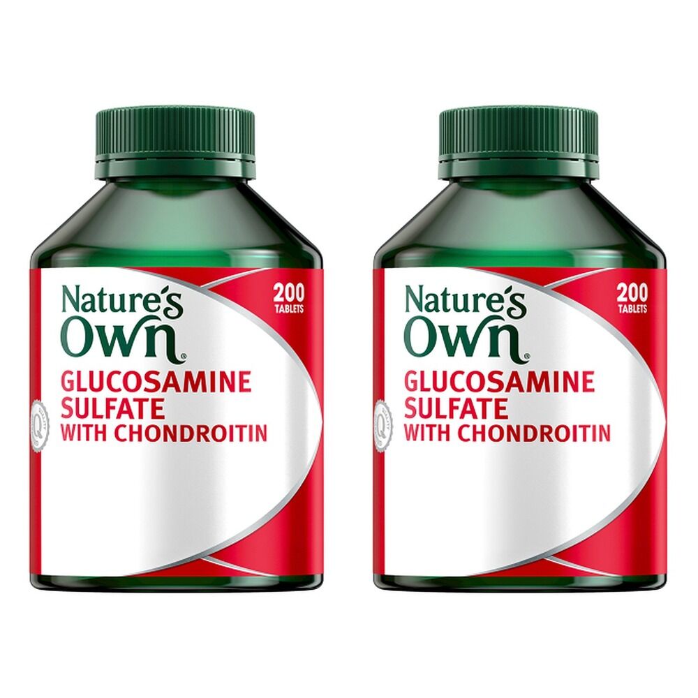 Nature's Own Glucosamine Sulfate with Chondroitin 200 Tablets Pack of 2