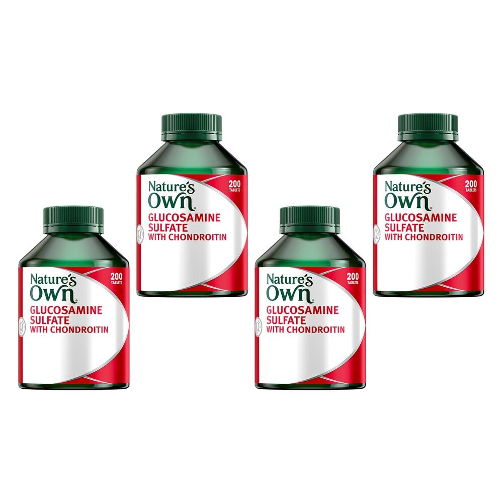 Nature's Own Glucosamine Sulfate with Chondroitin 200 Tablets Pack of 4