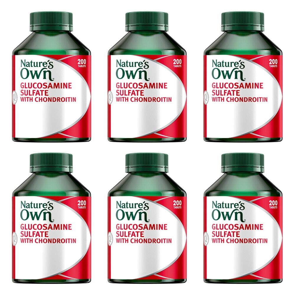 Nature's Own Glucosamine Sulfate with Chondroitin 200 Tablets Pack of 6