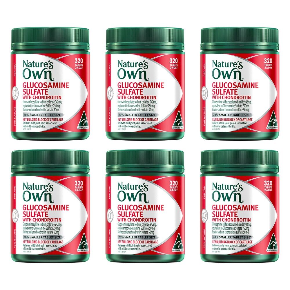 Nature's Own Glucosamine Sulfate with Chondroitin 320 Tablets Pack of 6