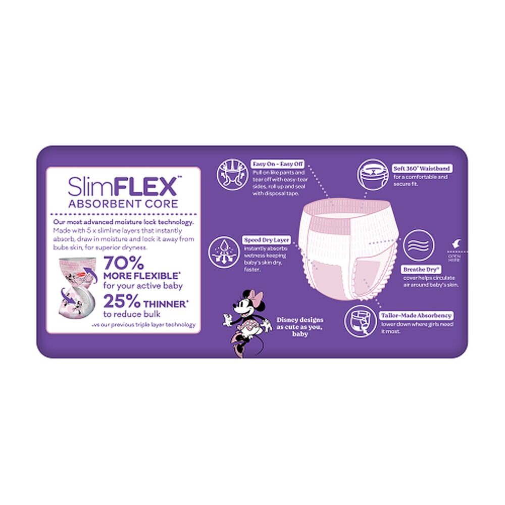 Huggies UltraDry Nappy Pants Junior Girl 24 Pack x 3