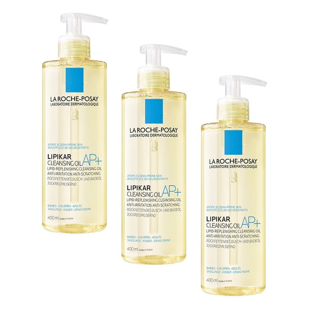 La Roche-Posay Lipikar Cleansing Oil 400mL x 3 Bundle of 3