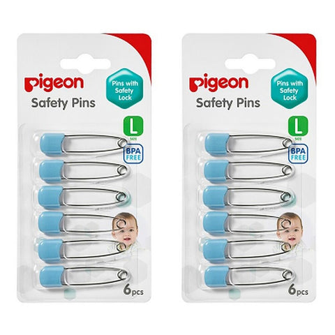 Pigeon Safety Pins 6 Pack Bundle of 2