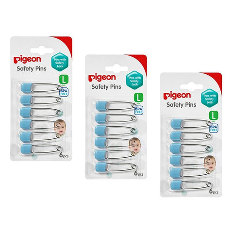 Pigeon Safety Pins 6 Pack Bundle of 3