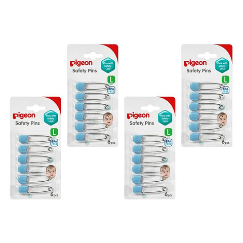 Pigeon Safety Pins 6 Pack Bundle of 4