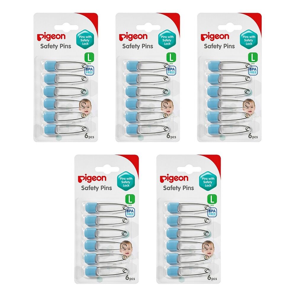 Pigeon Safety Pins 6 Pack Bundle of 5