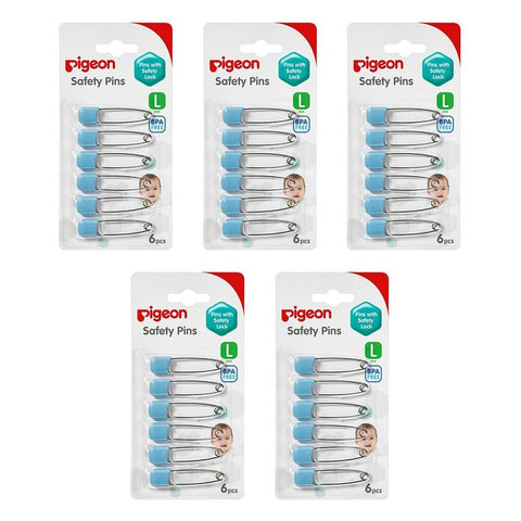 Pigeon Safety Pins 6 Pack Bundle of 5