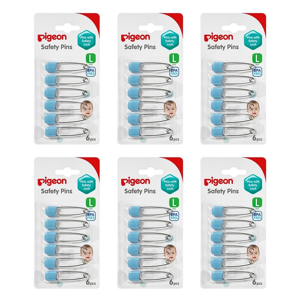 Pigeon Safety Pins 6 Pack Bundle of 6
