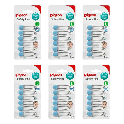 Pigeon Safety Pins 6 Pack Bundle of 6